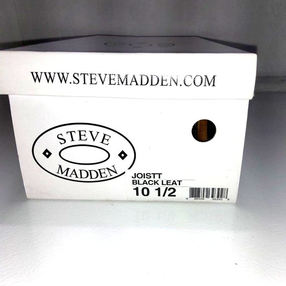 Steve Madden Leather Black Leat Flat finish Oxford Dress Shoes 10.5 New in Box